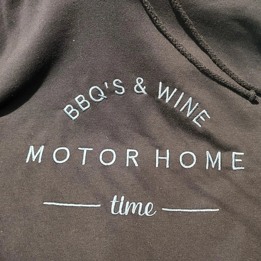 BBQs Wine Motorhome Time Hoodie