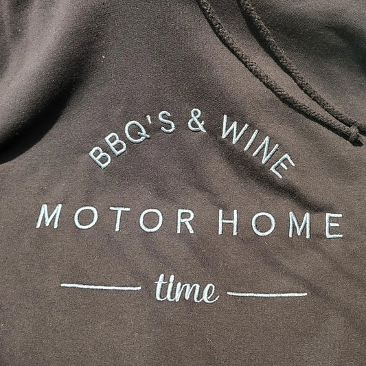 BBQs Wine Motorhome Time Hoodie